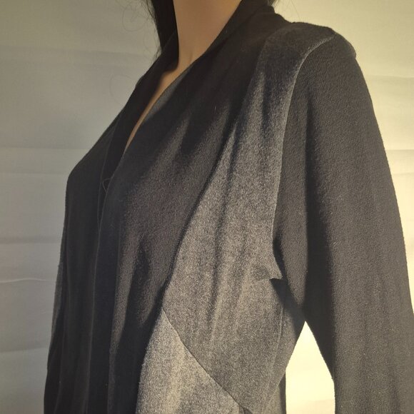 FENN WRIGHT MANSON cardigan style long sweater, black/gray in size Large - Picture 2 of 16
